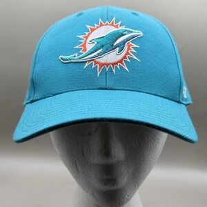 Miami Dolphins Hat Cap Strap Back One Size Mens Teal NFL Football Embroidered